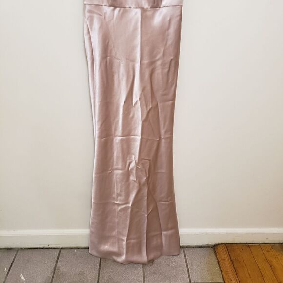Jenny Yoo Collection Womens Maxi Wedding Dres Santin Pink Bridesmaid  Size 6 - Picture 4 of 8